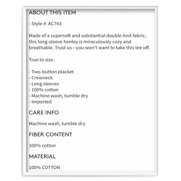 MADEWELL Double Down Henley Size Large - Picture 5 of 5